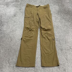 Patagonia Cargo Outdoor Pants Womens 6 Tan Brown Straight Leg Nylon Hiking Trek